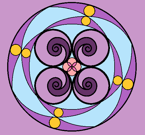 Dibujo Mandala 5 pintado por rosalu
