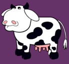 Dibujo Vaca pensativa pintado por  tefano