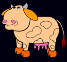 Dibujo Vaca pensativa pintado por fufu