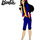 Dibujo Barbie con look casual pintado por vttrfg