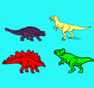 Dibujo Dinosaurios de tierra pintado por tikiti