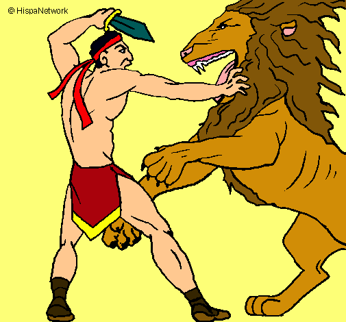 Gladiador contra león