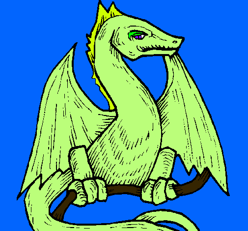 Dibujo Dragón pintado por anasusun