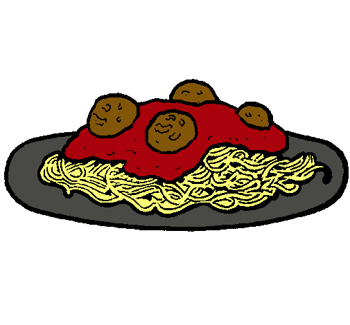 Dibujo Espaguetis con carne pintado por nutripeza