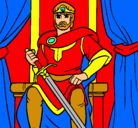 Dibujo Caballero rey pintado por manrrique