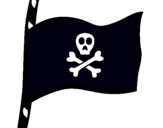 Dibujo Bandera pirata pintado por fsgfdhjgj