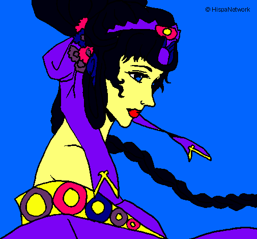 Dibujo Princesa china pintado por jeily