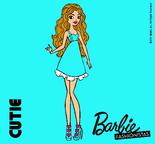Dibujo Barbie Fashionista 3 pintado por ana132543545