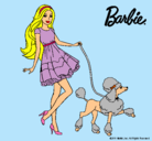 Dibujo Barbie paseando a su mascota pintado por carter}