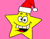 Dibujo estrella de navidad pintado por vegacr