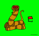 Dibujo Serpiente pintado por vivora