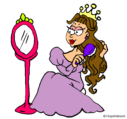Dibujo Princesa y espejo pintado por 809vale