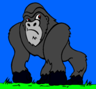 Dibujo Gorila pintado por michaeegtt