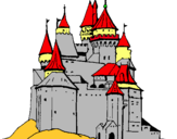 Dibujo Castillo medieval pintado por casillo