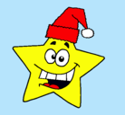 Dibujo estrella de navidad pintado por vacalau