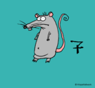 Dibujo Rata pintado por tuuuuu