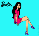 Dibujo Barbie sentada pintado por bdbd