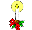 Dibujo Vela de navidad pintado por pamelilla