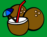 Dibujo Cóctel de coco pintado por vgfcnbvchnj