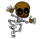 Dibujo Esqueleto contento 2 pintado por androlivxasc