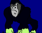 Dibujo Gorila pintado por golila