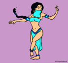 Dibujo Princesa mora bailando pintado por mirtix