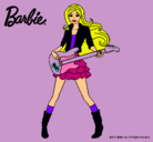 Dibujo Barbie guitarrista pintado por shadani