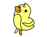 Dibujo Dibu el pollito pintado por youtube