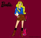 Dibujo Barbie rockera pintado por lisa  