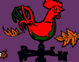 Dibujo Veletas y gallo pintado por Adelpho