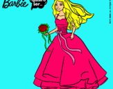 Dibujo Barbie vestida de novia pintado por barbiesss