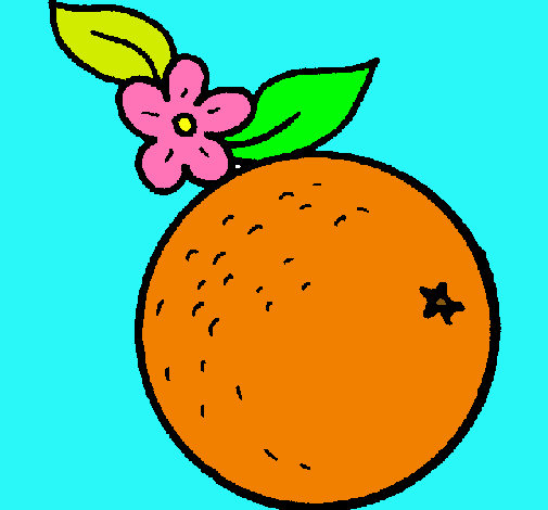 Dibujo naranja pintado por adriana2