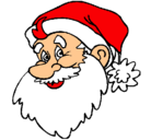 Dibujo Cara Papa Noel pintado por narenth