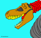 Dibujo Esqueleto tiranosaurio rex pintado por JOSESITO