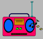 Dibujo Radio cassette 2 pintado por merigusman