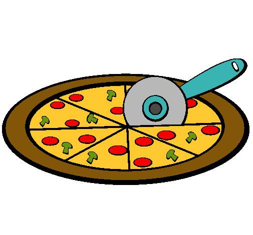 Dibujo Pizza pintado por nutripeza