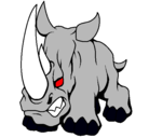 Dibujo Rinoceronte II pintado por dixom