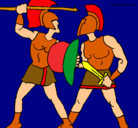 Dibujo Lucha de gladiadores pintado por Adelpho