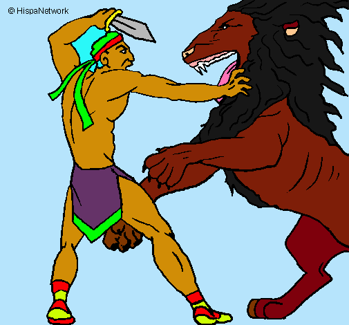 Gladiador contra león