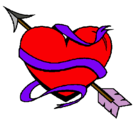 Dibujo Corazón con flecha pintado por anasusun