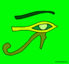 Dibujo Ojo Horus pintado por maity