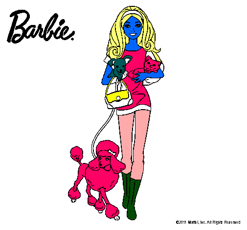 Barbie con sus mascotas