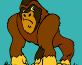 Dibujo Gorila pintado por luisates