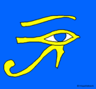 Dibujo Ojo Horus pintado por ilike