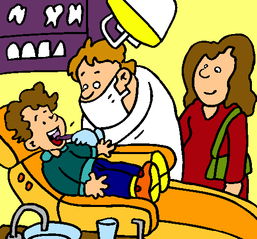 Niño en el dentista