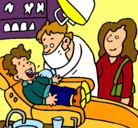 Dibujo Niño en el dentista pintado por marisue