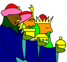 Dibujo Los Reyes Magos 3 pintado por melchor12