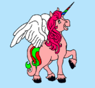 Dibujo Unicornio con alas pintado por DANILITO
