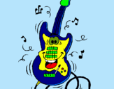 Dibujo Guitarra eléctrica pintado por elenarosa