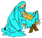 Dibujo Nacimiento del niño Jesús pintado por ismael1999